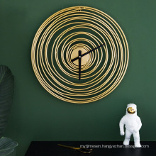 New Design Nordic Living Room Bedroom Home Fashion Personality Modern Art Metal Frame Time Ring Shaped Silent Watch Wall Clock